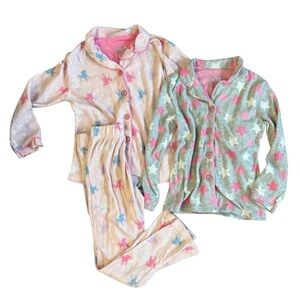 Sleep On It Girls Fleece Pajama Sets Unicorn Star Print Size Small 7/8